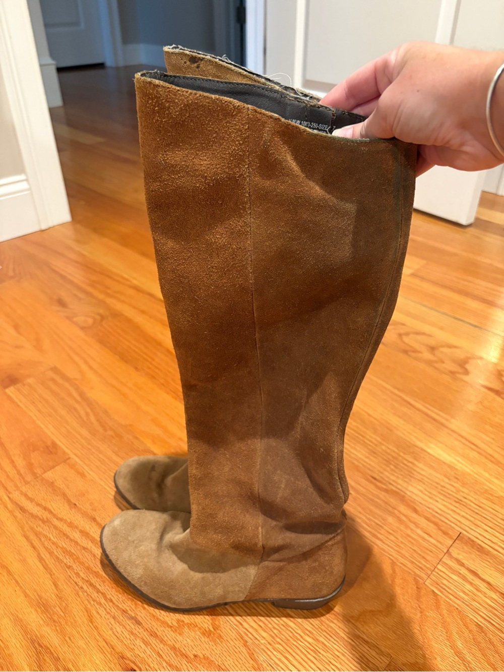 Women's Tall Suede Riding Boots - Brown